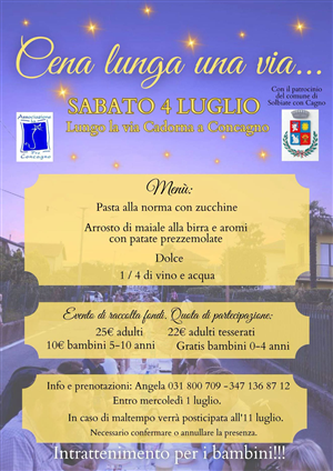 Cena lunga una via