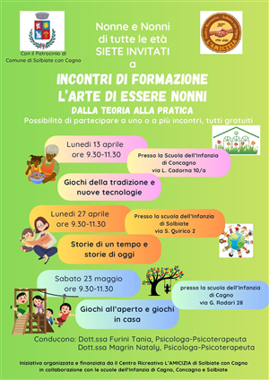 Incontri di formazione "L'arte di essere nonni"